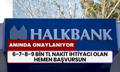 6-7-8-9 Bin TL Nakit İhtiyacı Olan Hemen Başvursun! Halkbank Anında Onay Veriyor