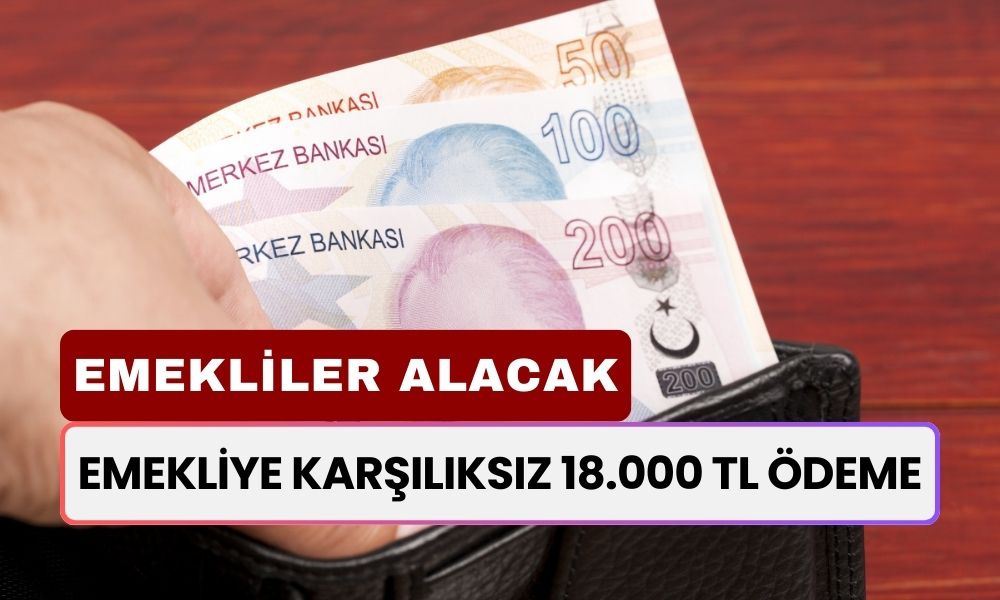 SSK, BAĞKUR, 4A, 4B, 4C Emeklilerine Sevindirici Müjde! Karşılıksız 18.000 TL İkramiye