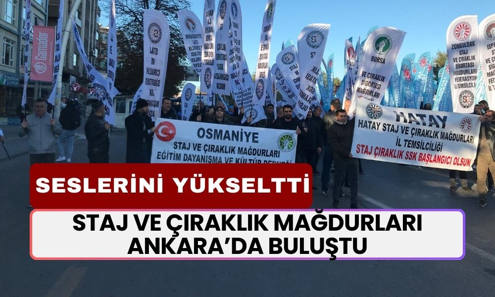 Staj ve Çıraklık Mağdurları Ankara’da Buluştu! Mitingten Hükümete Çağrı