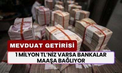 1 Milyon TL’niz Varsa Bu Bankalar Sizi Aylık Maaşı Bağlıyor! Aylık Getirisi 43.792 TL Oldu