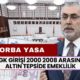 SGK Girişi 2000 2008 Arasına Altın Tepside Yaş, Prim Gün Detayı TORBA YASA'DA Açıklandı