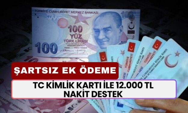 Şartsız Ek Ödeme! TC Kimlik Kartı İle 12.000 TL Nakit Destek