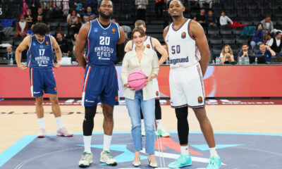 Anadolu Efes basketball team faces FC Bayern Munich during the EuroLeague Round 5 match at Turkcell Basketball Development Centre in Istanbul.
